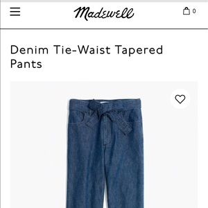 denim tie pants